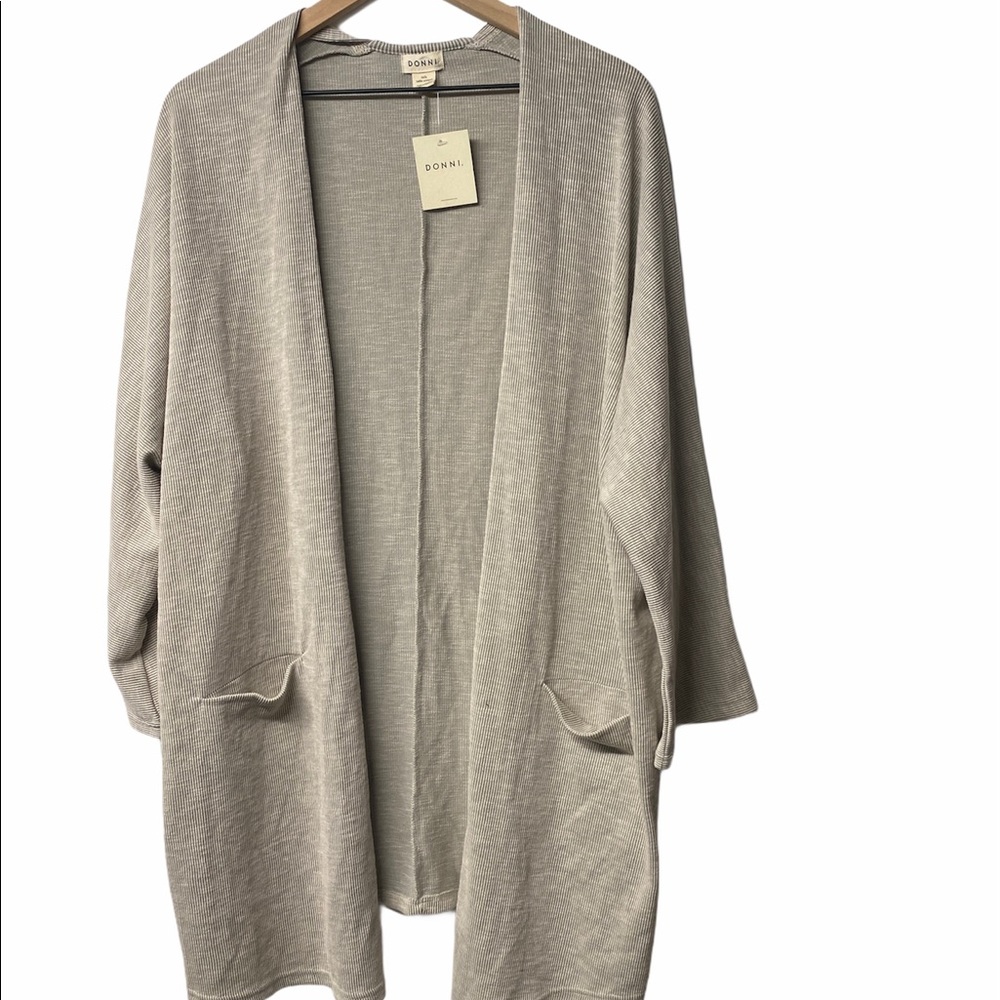 Cardigan Donni - Rib moved hobo Sweater Coat